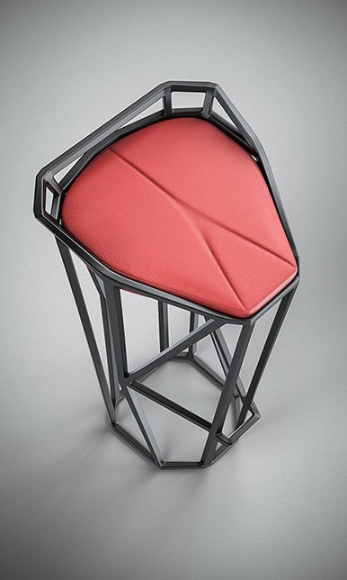 Novikov Designs Octa Bar Stool furniture design Rolans Novikovs