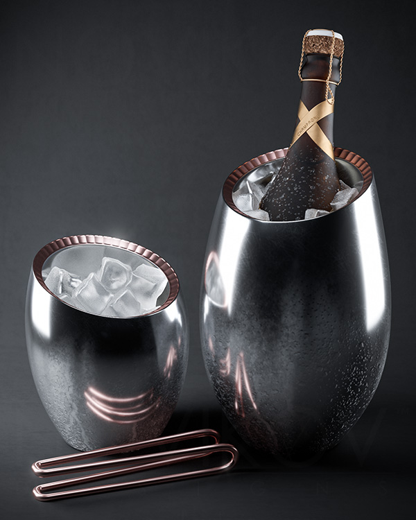 Novikov Designs Ovle Ice Buckets product design Rolans Novikovs