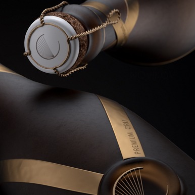 Novikov Designs Coppe Premium Champagne branding design Rolans Novikovs